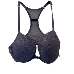 Victoria's Secret Women’s Bra Blue Lace Push Up Racerback 34C